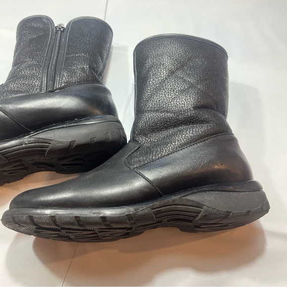 TOE WARMERS CANADA BLACK Leather FUR LINED Zip up Winter BOOTS T08665 WOMEN 7.5M - Picture 11 of 16